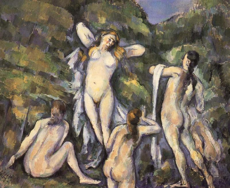 Paul Cezanne Bath four women who Norge oil painting art